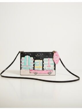 Kate Spade Miami Art Deco Car Novelty Crossbody Bag Pink Sima NWOT Rare
